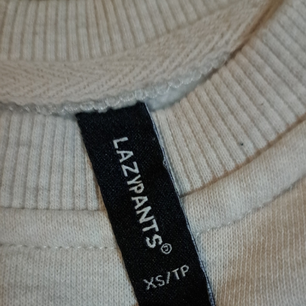 Lazypants Women's Classic Cream Crew Neck Sweater. Warm, Cozy, Classic, Modern - Picture 2 of 4